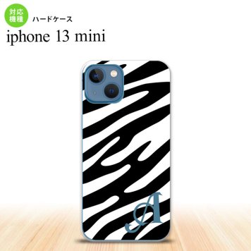 iPhone13mini iPhone13 mini ケース ハードケース ゼブラ 白 黒 +アルファベット  nk-i13m-124i