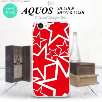 【SH04H】【スマホケース/スマホカバー】【アクオス ゼータ】SH04H スマホケース AQUOS ZETA SH04H カバー アクオス ゼータ 星 赤×白 nk-sh04h-1120【メール便送料無料】