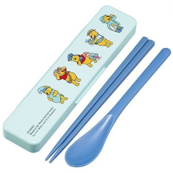 プー/コスチューム 抗菌 音のならないコンビセット 箸18cm スケーター ※送料無料(ポスト投函)