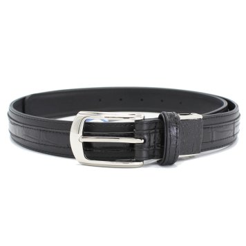 ロダニア　RODANIA　 ベルト　RD0C0018BK　幅30mm　ブラック　クロコダイル革　＆　牛革　コンビ素材　高級皮革　メンズ