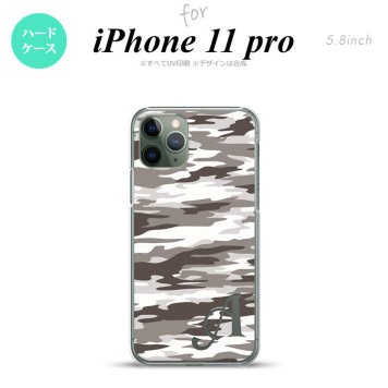 iPhone11Pro iPhone11 Pro スマホケース ハードケース タイガー 迷彩 B グレー +アルファベット メンズ レディース nk-i11p-1161i