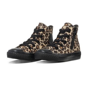 コンバース CONVERSE キッズ スニーカー 子供靴 ハイカット チャイルド オールスター LP Z HI ブラウン/ブラック ヒョウ柄 レオパード CHILD ALL STAR LP Z HI