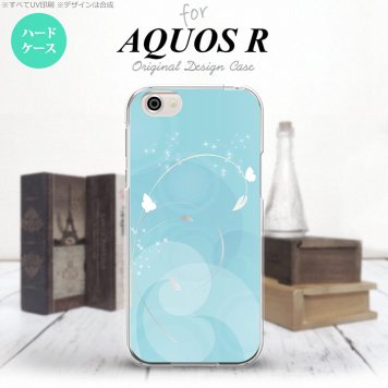【SH03J】【スマホケース/スマホカバー】【アクオス R】SH03J スマホケース AQUOS R SH-03J カバー アクオス R バタフライ・蝶（A） 青 nk-sh03j-203【メール便送料無料】