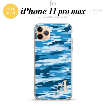 iPhone11ProMax iPhone11pro max スマホケース ソフトケース タイガー 迷彩 C 青 +アルファベット メンズ レディース nk-i11pm-tp1169i