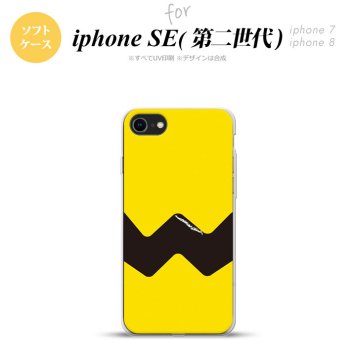 iPhoneSE 2 第二世代 iPhone8&iPhone7 共用 スマホケース 背面カバー ソフトケース ギザギザ 黄 黒 おしゃれ かわいい かっこいい メンズ レディース nk-ise2-tp191