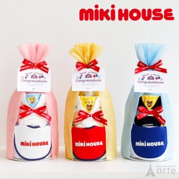 出産祝い おむつケーキ 男の子 女の子 ミキハウス mikihouse ソックス タオル スタイ よだれかけ 赤ちゃん ベビー かわいい おしゃれ ギフト 名入れ オムツケーキ 今治 日本製 ベビーシャワー 8000円 実用的 送料無料 ベビー用品 プレゼント 