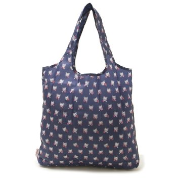 キャスキッドソン Cath Kidston バッグ エコバッグ トートバッグ 814201 Foldaway Shopper フォルダウェイ ショッパー DARK BLUE MINI CATS ネコ柄ネイビー系マルチ