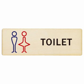 トイレ プレート 木製 男女 Jタイプ 長方形 27x9cmドア サインプレート ピクトサイン トイレマーク表示 案内 注意 施設 御手洗 TOILET おしゃれ シンプル 安全対策
