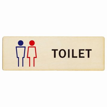 トイレ プレート 木製 男女 Hタイプ 長方形 18x6cm ドア サインプレート ピクトサイン トイレマーク表示 案内 注意 施設 御手洗 TOILET おしゃれ シンプル 安全対策