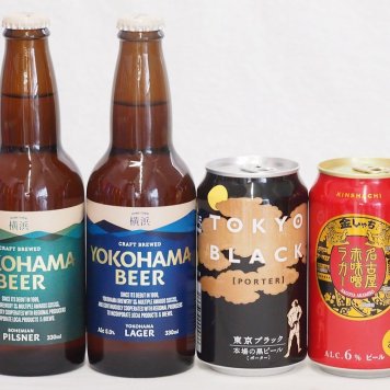 クラフトビール4本セット(名古屋赤味噌ラガー缶 東京ブラック缶 横浜ピルスナー瓶 横浜ラガー瓶) 350ml×2本 330ml×2本