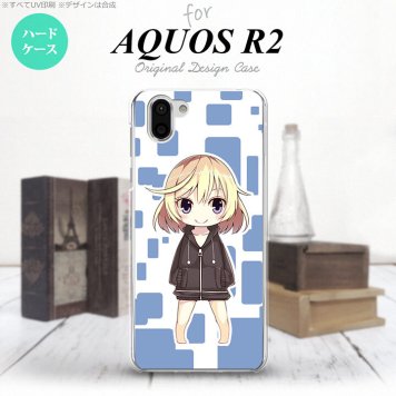 AQUOS R2 アクオス アール2 SH-03K SHV42 専用 スマホケース カバー ハードケース キャラ2-A 青 nk-r2-1338[スマホ,スマホケース,スマホカバー,ケース,カバー,ジャケット]