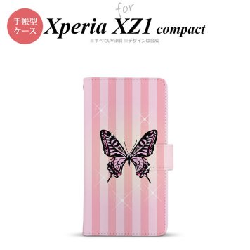 【手帳型 スマホ カバー ケース】【SO02K】【エクスペリア XZ1】手帳型 ケース SO-02K スマホ カバー Xperia XZ1 Compact エクスペリア バタフライ・蝶(D) ピンク nk-004s-so02k-dr314【メール便送料無料】