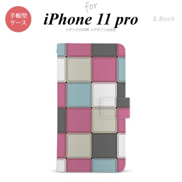 iPhone11Pro iPhone11 Pro 手帳型スマホケース カバー パッチワーク ミックス  nk-004s-i11p-dr1672