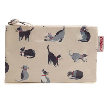 キャスキッドソン Cath Kidston ポーチ 小物入れ Zip Purse Cream Small Painted Cats 猫 キャット柄アイボリー系マルチ 734417