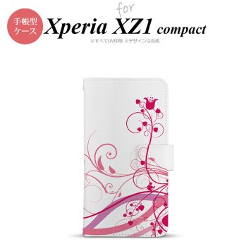 【手帳型 スマホ カバー ケース】【SO02K】【エクスペリア XZ1】手帳型 ケース SO-02K スマホ カバー Xperia XZ1 Compact エクスペリア 草 ピンク nk-004s-so02k-dr1626【メール便送料無料】