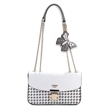 ゲス GUESS FLUTTER 2Way ショルダーバッグ チェーンバッグ WHITE MULTI ホワイトマルチ WM668621