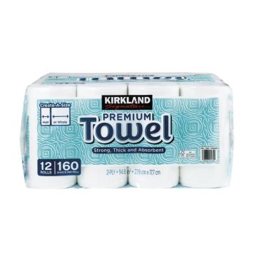 コストコ キッチンペーパー 12ロール 160シート 2枚重ね 日本製 カークランド シグネチャー 即納 COSTCO KIRKLAND SIGNATURE タオル ペーパータオル ロールタオル フキン ナプキン
