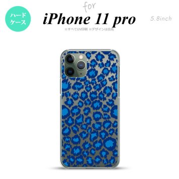 iPhone11Pro iPhone11 Pro スマホケース ハードケース 豹柄 B 青 クリア メンズ レディース nk-i11p-895