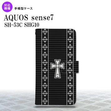 sense7 sense7 手帳型スマホケース カバー ゴシック 黒 白 2022年 11月発売 nk-004s-sens7-dr1011