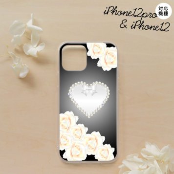 iPhone12/iPhone12pro iPhone12 / iPhone12pro スマホケース ソフトケース ハート D 黒 メンズ レディース nk-i12-tp233