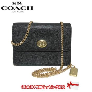 コーチ アウトレット COACH ショルダーバッグ F31387 クロスグレーン レザー バワリー クロスボディー / チェーン ポシェット IMBLK(ブラック)【RCP】【0815楽天カード分割】【s-mail03】