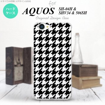 【SH04H】【スマホケース/スマホカバー】【アクオス ゼータ】SH04H スマホケース AQUOS ZETA SH04H カバー アクオス ゼータ 千鳥柄(大) 黒クリア nk-sh04h-930【メール便送料無料】