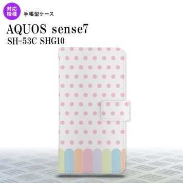 sense7 sense7 手帳型スマホケース カバー クレヨン ピンク 2022年 11月発売 nk-004s-sens7-dr1432
