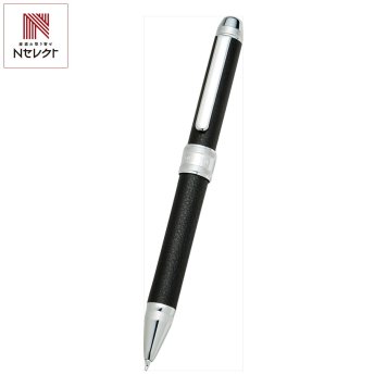 プラチナ ダブルアクションR3レザー 多機能ペン ブラック 文具 筆記具 文房具 ペン ステーショナリー【北海道・沖縄県・離島 配送不可】