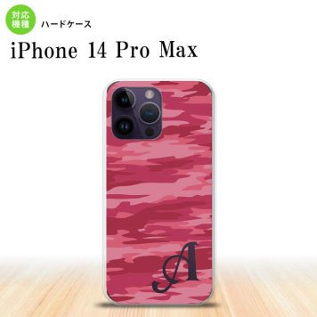 iPhone14 ProMax iPhone14 Pro Max スマホケース 背面ケース ハードケース タイガー 迷彩 A ピンク +アルファベット 2022年 9月発売 nk-i14pm-1162i