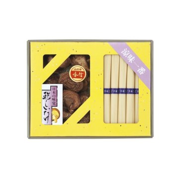 【ギフト対応無料】乾物家 国産椎茸と手延そうめん御詰合せ (KBY-BJ3) ※送料無料(北海道・沖縄は除く)