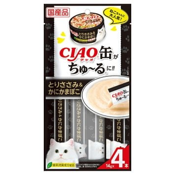 チャオ CIAO 缶ちゅ～る とりささみ＆かにかまぼこ ちゅーる いなば 猫 おやつ 国産