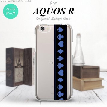 【SH03J】【スマホケース/スマホカバー】【アクオス R】SH03J スマホケース AQUOS R SH-03J カバー アクオス R トランプ(帯) 黒×青 nk-sh03j-525【メール便送料無料】