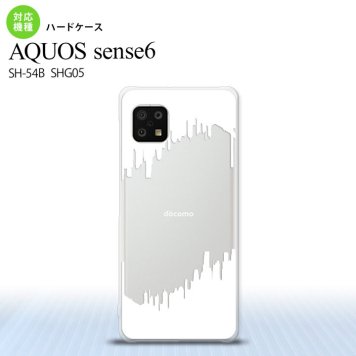 SH-54B SHG05 AQUOS sense6 スマホケース ハードケース ホラー 白 メンズ レディース nk-sens6-196