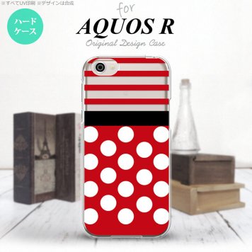 【SH03J】【スマホケース/スマホカバー】【アクオス R】SH03J スマホケース AQUOS R SH-03J カバー アクオス R ドット・ボーダー 赤 nk-sh03j-356【メール便送料無料】