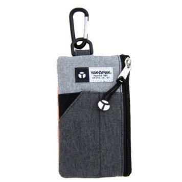 YAKPAK ヤックパック スマートフォンポーチ (スマホケース) グレー スウェット モバイル用品 (ORYA)