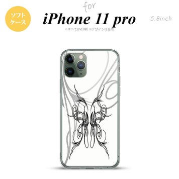 iPhone11Pro iPhone11 Pro スマホケース ソフトケース ピンスト 白 黒 メンズ レディース nk-i11p-tp1248