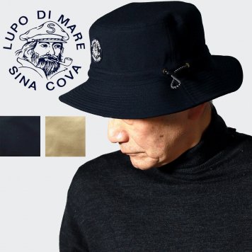 SINACOVA ハット サファリハット メンズ 発熱 保温 ソフトタッチ ソフトサーモ マリン 帽子 日本製 シナコバ バケットハット 船長 ロゴ マリンコーデ ブランド ベージュ ネイビー Mサイズ Lサイズ LLサイズ 父の日 ギフト プレゼント bucket hat