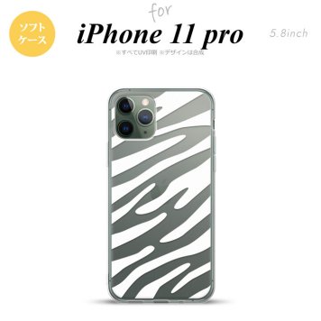 iPhone11Pro iPhone11 Pro スマホケース ソフトケース ゼブラ 白 メンズ レディース nk-i11p-tp024