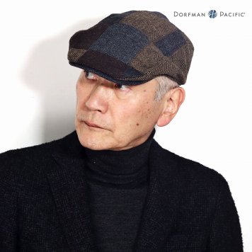 ウール ハンチング メンズ ハンチング帽 パッチワーク 冬 暖かい 紳士 帽子 ヘリンボーン ハンティング帽 アイビーキャップ 父の日 ギフト 男性 誕生日 プレゼント ラッピング