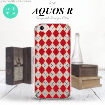 【SH03J】【スマホケース/スマホカバー】【アクオス R】SH03J スマホケース AQUOS R SH-03J カバー アクオス R アーガイル クリア×赤 nk-sh03j-1404【メール便送料無料】
