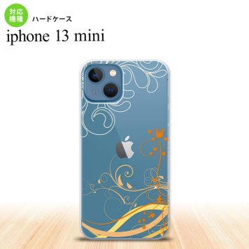 iPhone13mini iPhone13 mini ケース ハードケース 草 ボタニカル オレンジ  nk-i13m-1625