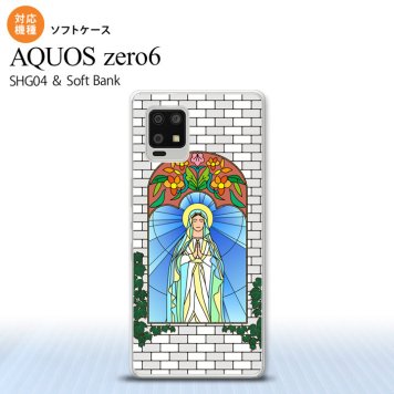 SHG04 SHG04 ZERO6 AQUOS zero6 スマホケース ソフトケース マリア様 グレー メンズ レディース nk-zero6-tp1503