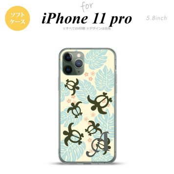 iPhone11Pro iPhone11 Pro スマホケース ソフトケース ホヌ 小 黄 +アルファベット メンズ レディース nk-i11p-tp1467i