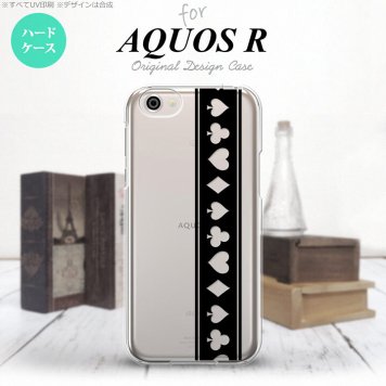【SH03J】【スマホケース/スマホカバー】【アクオス R】SH03J スマホケース AQUOS R SH-03J カバー アクオス R トランプ(帯) 黒×クリア nk-sh03j-528【メール便送料無料】
