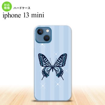 iPhone13mini iPhone13 mini ケース ハードケース バタフライ 蝶 E 青  nk-i13m-317