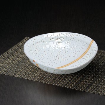 萩焼 白萩掛分大鉢　 S5-34  内祝 内祝い お祝 御祝 記念品 出産内祝い プレゼント 快気祝い 粗供養 引出物