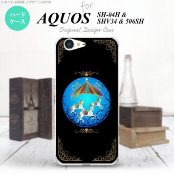 【SH04H】【スマホケース/スマホカバー】【アクオス ゼータ】SH04H スマホケース AQUOS ZETA SH04H カバー アクオス ゼータ メリーゴーラウンド 黒 nk-sh04h-1504【メール便送料無料】