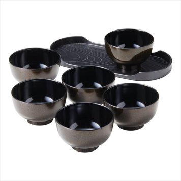  ラメ塗汁椀6客（盆付） G23-76  内祝 内祝い お祝 御祝 記念品 出産内祝い プレゼント 快気祝い 粗供養 引出物