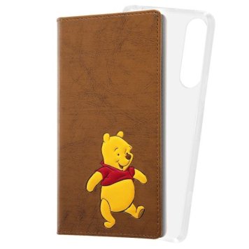 Xperia 5 IV 『ディズニーキャラクター』/手帳型 FLEX CASE ポップアップ/プー ※送料無料(ポスト投函)
