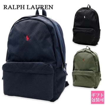 選べる3色 ポロ ラルフローレン リュック POLO RALPH LAUREN 9AR151 バックパック リュックサック メンズ レディース ポニー刺繍 B4 A4 PC収納 15インチ 通勤 通学 大容量 ブラック ネイビー オリーブ